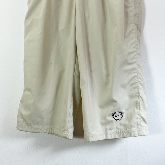 Y2K Vintage Nike Men's Beige Cream Cropped Trousers Long Shorts Size L New - Picture 10 of 10